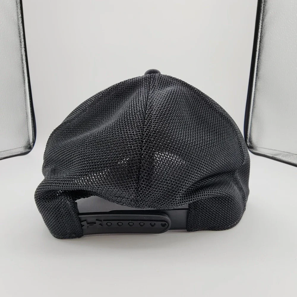 Under Armour UA Freedom Trucker Hat Adjustable Snapback Cap Black Mesh‎ Back NEW